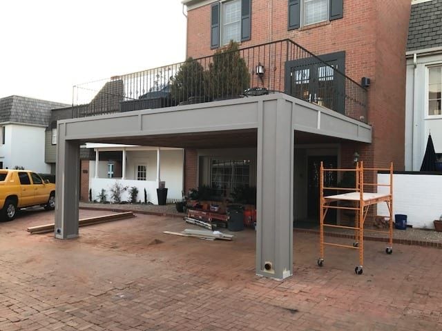 Deck and Covered Parking - After