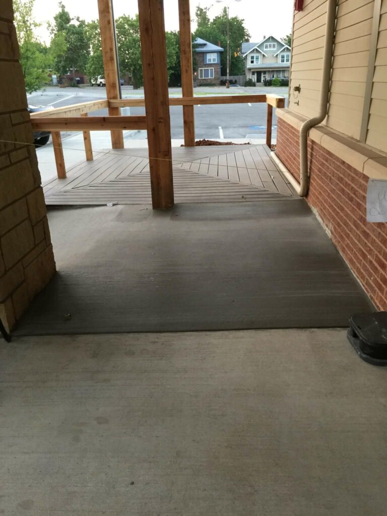 Commercial Concrete Patio Area.