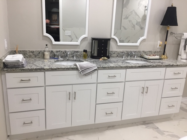 New vanity, new granite, new paint and new tile floors