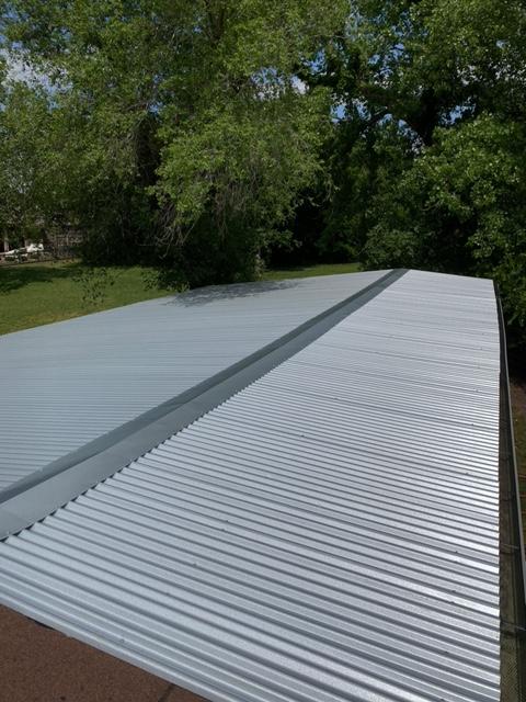 New metal horse barn roof.